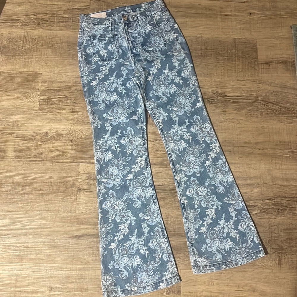 Gap × LoveShackFancy High Rise Floral ‘70s Flare Jeans